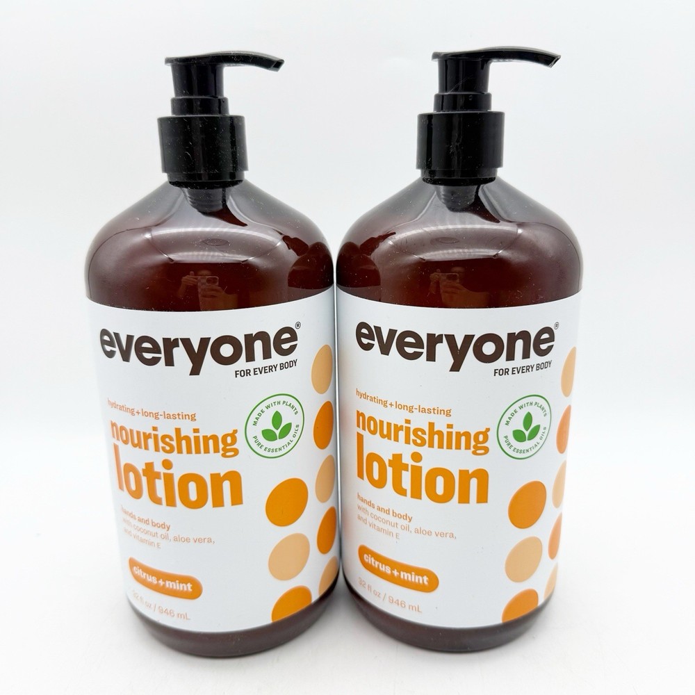 Everyone Nourishing Hand and Body Lotion, 32 Ounce Pack of 2, Citrus and Mint