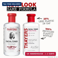 THAYERS Alcohol-Free Rose Petal Witch Hazel Facial Toner for Glowing Skin, Sooth