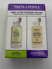 Youth to the People Kale & Green Tea Cleanser, Kombucha AHA Toner Trial Size NEW