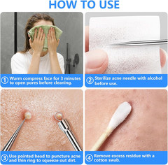 Blackhead Remover Comedone Extractor Kit 5 Pieces Stainless Steel Pimple Acne