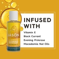 JASON Vitamin E 45,000 IU Moisturizing Oil , For 2 Fl Oz (Pack of 1), Yellow