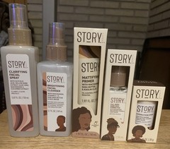Story Skin Care 5 Piece Set Brightening Dark Spot Correction Cleanser Spray