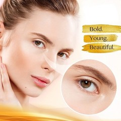 24K Gold Eye Mask Collagen Under Eye Patches for Women Skin Care (16 Pairs)