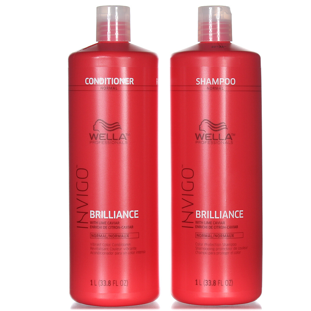 Wella Invigo Brilliance Normal Color Protection Shampoo & Conditioner 33.8oz/1L