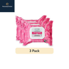 (3 pack) Equate Beauty Pink Grapefruit Oil-Free Cleansing Towelettes, 40 Count
