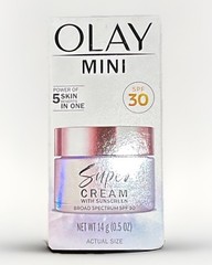 Olay MINI SUPER CREAM Dark Spots Fine Lines 24 HR Hydrate SPF 30 .5 oz Exp 10/26