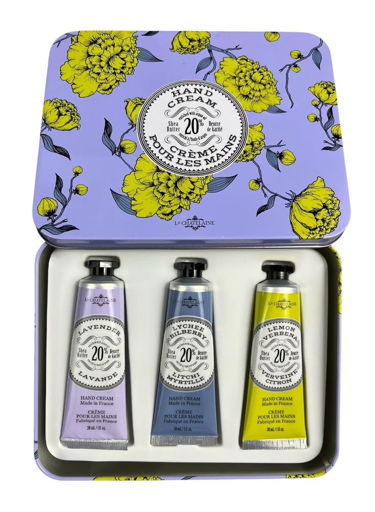 L&rsquo;Occitane Hand Creme Trio Gift Tin Gift Set NEW 3-pak 1 oz each