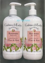 (2-Pack) Crabtree & Evelyn ~ ROSEWATER Soothing Moisturizing BODY LOTION 500ML