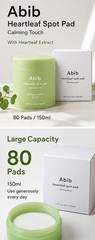 Abib Heartleaf Spot Pad 150ml 80 Pads Moisture Toner Pad Korean Skincare