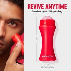Revlon 3 in 1 Rose Quartz Facial Roller Cools Depuffs Revives Sensitive Skin