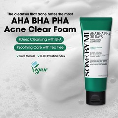 SOME BY MI AHA BHA PHA 30 Days Miracle Acne 3.38 Fl Oz (Pack of 1), Pack 1
