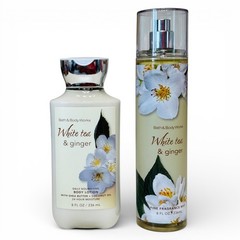 Bath & Body Works White Tea & Ginger Body Lotion and Fragrance Mist Set 236ml