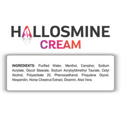 2 pack Hallosmine cream + Free Hallosmine Ultra Diosmin, Vein support supplement