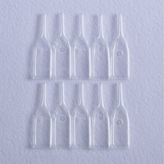 10PCS Clear Flat Ventouse Glass Tube Replacement For Vacuum Spray Facial Machine