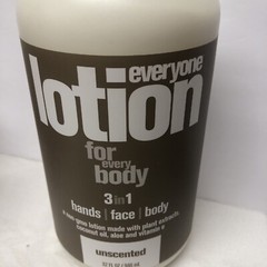 Everyone for Everybody Lotion Unscented 3 In 1 Hands Face Body 32oz Coconut Oil
