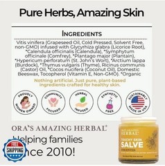 Ora&rsquo;s Amazing Herbal, Touchy Skin Salve, Eczema Cream Treatment, Anti-Itch Cr