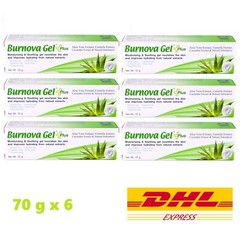 6 x Burnova Gel Plus Aloe Vera, Centella, Cucumber Extract Moisturizing 70g