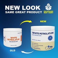 Petroleum Jelly for Dry Skin, Soothing White Petrolatum, 15 oz Jars, 12 Pack