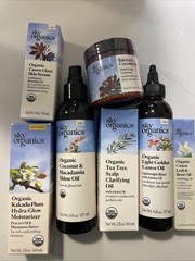 Sky Organics Hair Scalp Treatment Oils & Skincare 7 Set Sealed NIB Retails $120