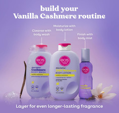 eos 24H Moisture Travel Body Lotion- Vanilla Cashmere, Travel Size Essential, To