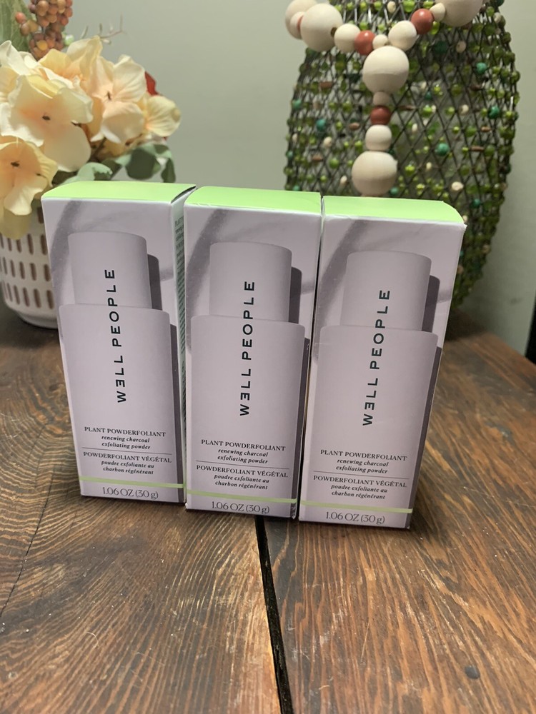 3 Sealed Well People Plant Powderfoliant Charcoal Exfoliating Powder .56oz/16g