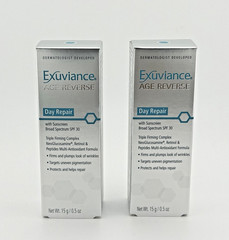 EXUVIANCE 2x Age Reverse Day Repair SPF 30 Sunscreen 15g Retinol & Peptides New