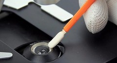 2.8&Prime; Cleaning Polyester Swabs (100 pcs, Orange, Length/Swab Head Width=72 mm/3.7