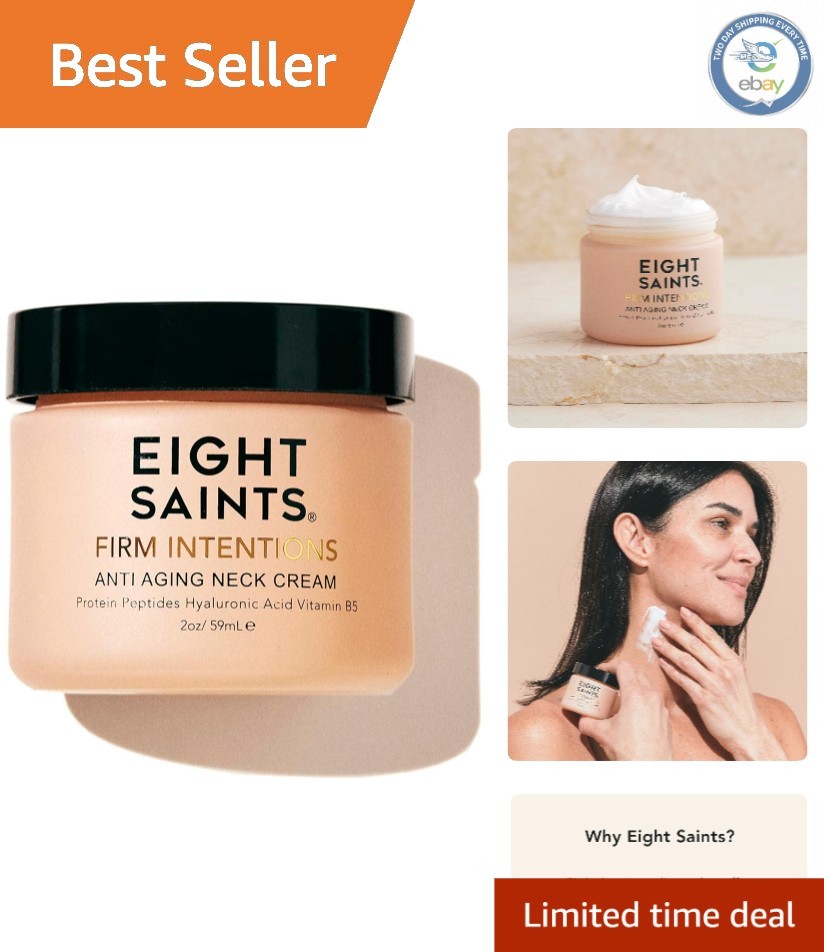 Organic Anti-Aging Neck Cream, 2oz – Fast-Absorbing Formula for All Skin Types
