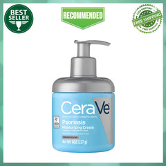CeraVe Psoriasis Cream, Salicylic Acid Urea Lotion Dry Skin Itch Relief, 8 oz