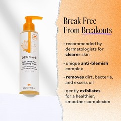 Derma E Acne Deep Pore Cleansing Wash – Blemish 6 Fl Oz (Pack of 1), WHITE
