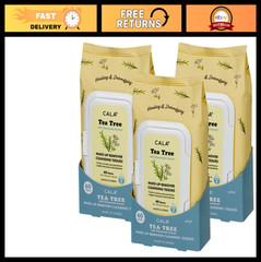 Soothing Tea Tree Makeup Remover Wipes – Hydrating Cleansing Tissues (180 Count)