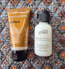 Philosophy Amazing Grace Firming Body Emulsion & NativaSPA Quinoa 1 oz travel