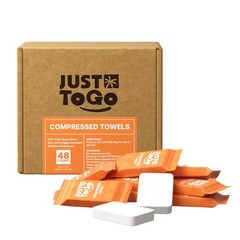 Just To Go Compressed Towel 1 Count (Pack of 48), 48 1)