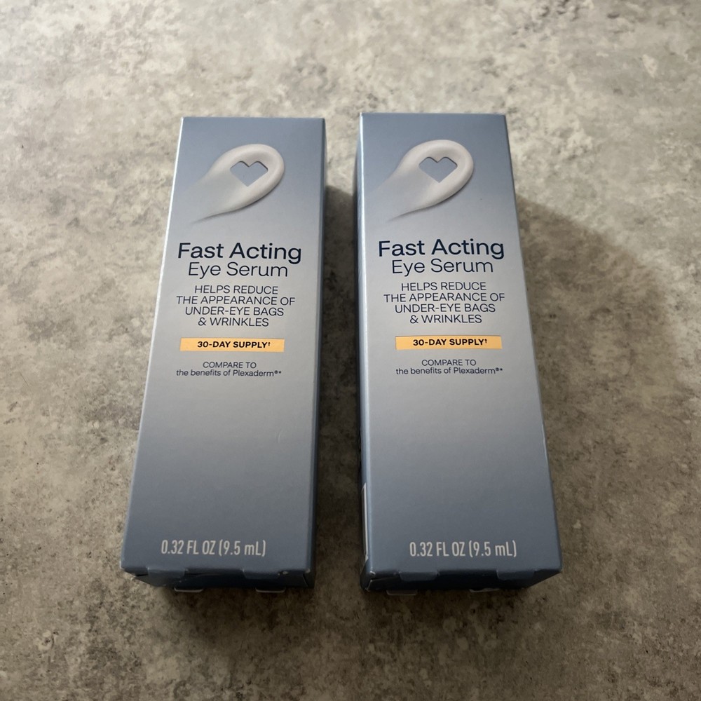 2X CVS Health CVS Beauty Fast Acting Under-Eye Serum Puffiness Wrinkles 0.32