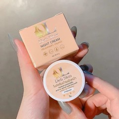 Whitening Facial Night Cream Skin Lighten Tighten Reduces Freckles Dark Spots