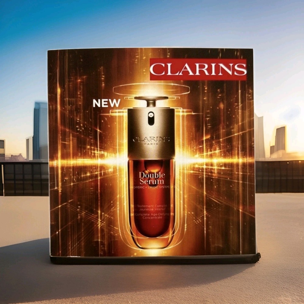 9x CLARINS Double Serum sample lot set x 9 – 0.03 oz / 0.9 ml each Sealed NEW