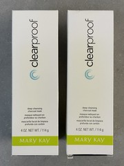 Lot of 2: Mary Kay Clearproof Deep Cleansing Charcoal Mask Each 4 oz NEW in Box