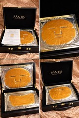SANTIS SWITZERLAND 24K Deep Tissue Mask Set Luxury Case NEW Gold Facial & Neck