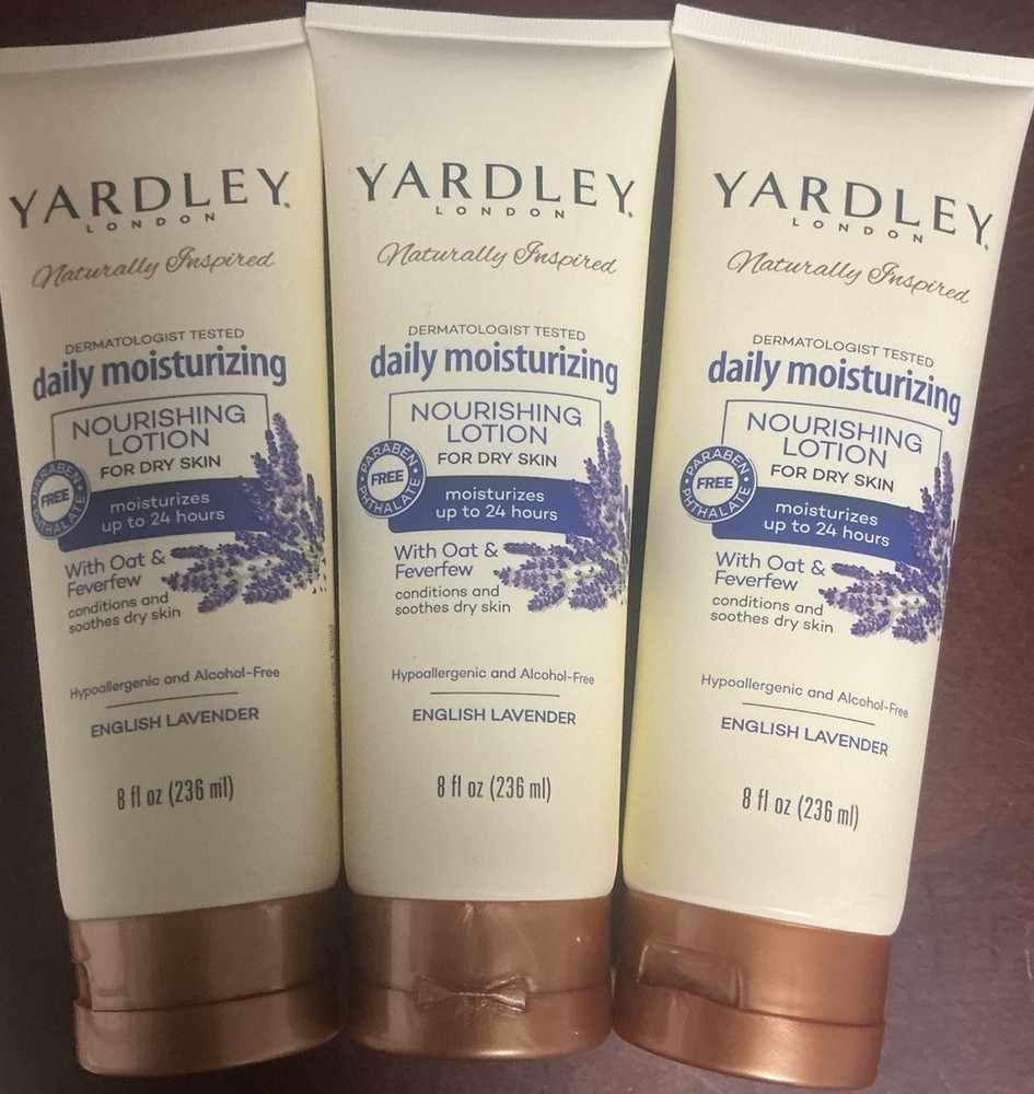 Lotion For Dry Skin 8oz Lot Of 3 Yardley London English Lavender Nourishing