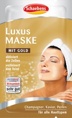 10 x 5ml Schaebens luxury moisturizing mask with gold, champagne and caviar New