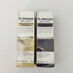 Dr. Melaxin Peel Shot Set Viral TikTok Rice Exfoliating Ampoule White + Black