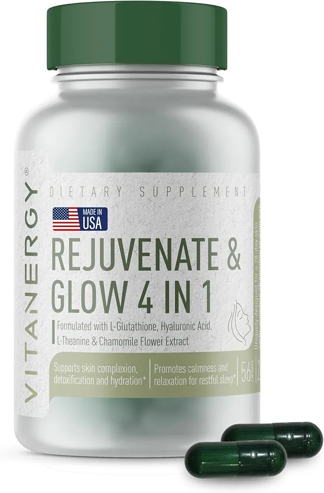 Vitanergy Beauty Sleep Skin Glow Supplement – 4-in-1 Nighttime Support with …