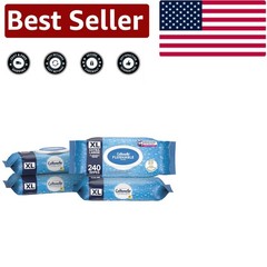 240 Count XL Flushable Wipes – Gentle for Sensitive Skin, Septic-Safe Solution