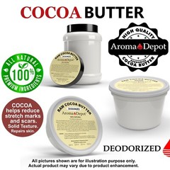 DEODORIZED Raw Cocoa Butter Natural Prime Pressed Food Grade Theobroma cacao