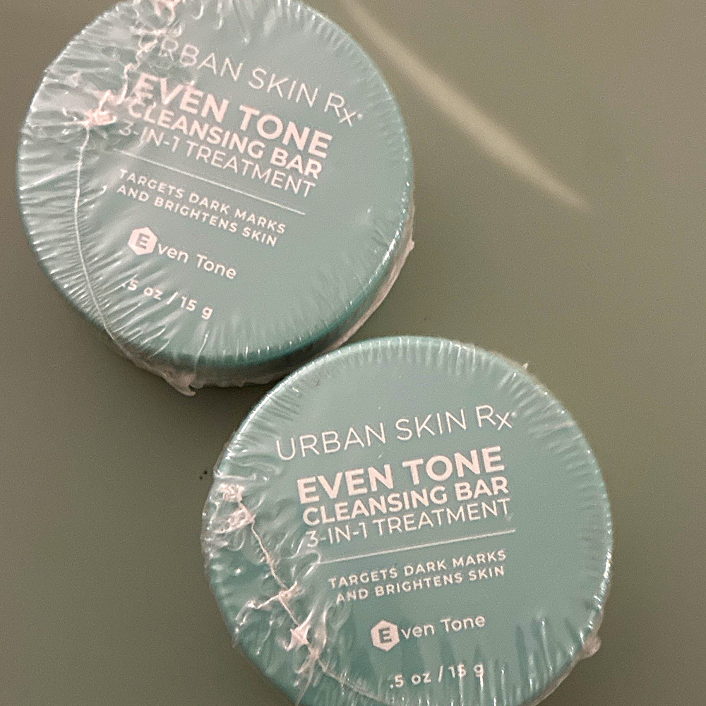Urban Skin Rx Even Tone Cleansing Bar for Face Brightening Dark Spots 2 pack