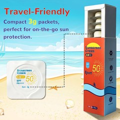 20 Pods Mini Sunscreen Bulk – SPF 50 Travel Size Packets, Small Sunblock for Fac