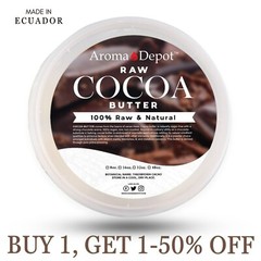 Cocoa Butter 8 oz. Raw 100% Pure Natural FOOD-GRADE Prime Pressed Cacao Butter