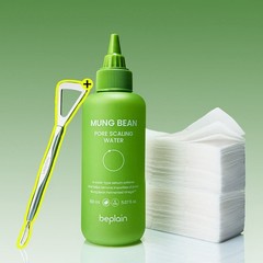 beplain Mung Bean Pore Scaling Water 150ml + Cotton Pads 40pcs Blackhead Remover