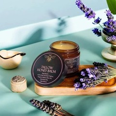 Citrus Skin Moisturizer- Organic Grass-Fed Beef Tallow Balm featuring Raw Honey