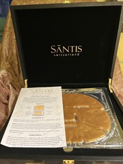 SANTIS SWITZERLAND 24K Deep Tissue Mask Set Luxury Case NEW Gold Facial & Neck